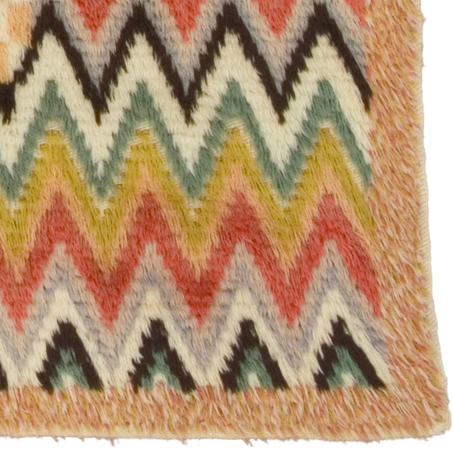 Early 20th century Swedish Rya carpet.