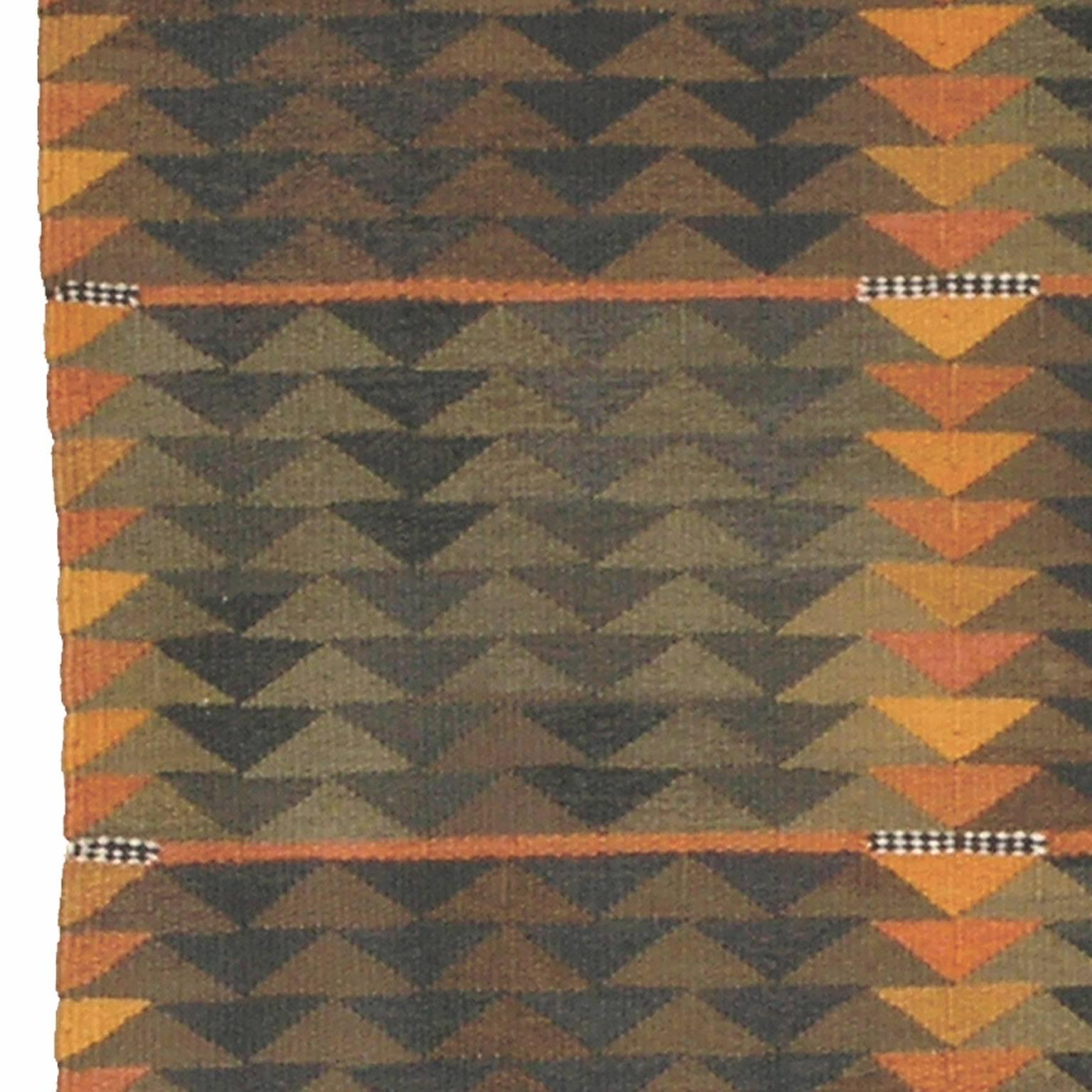 20th Century Swedish Flat-Weave Carpet For Sale 2