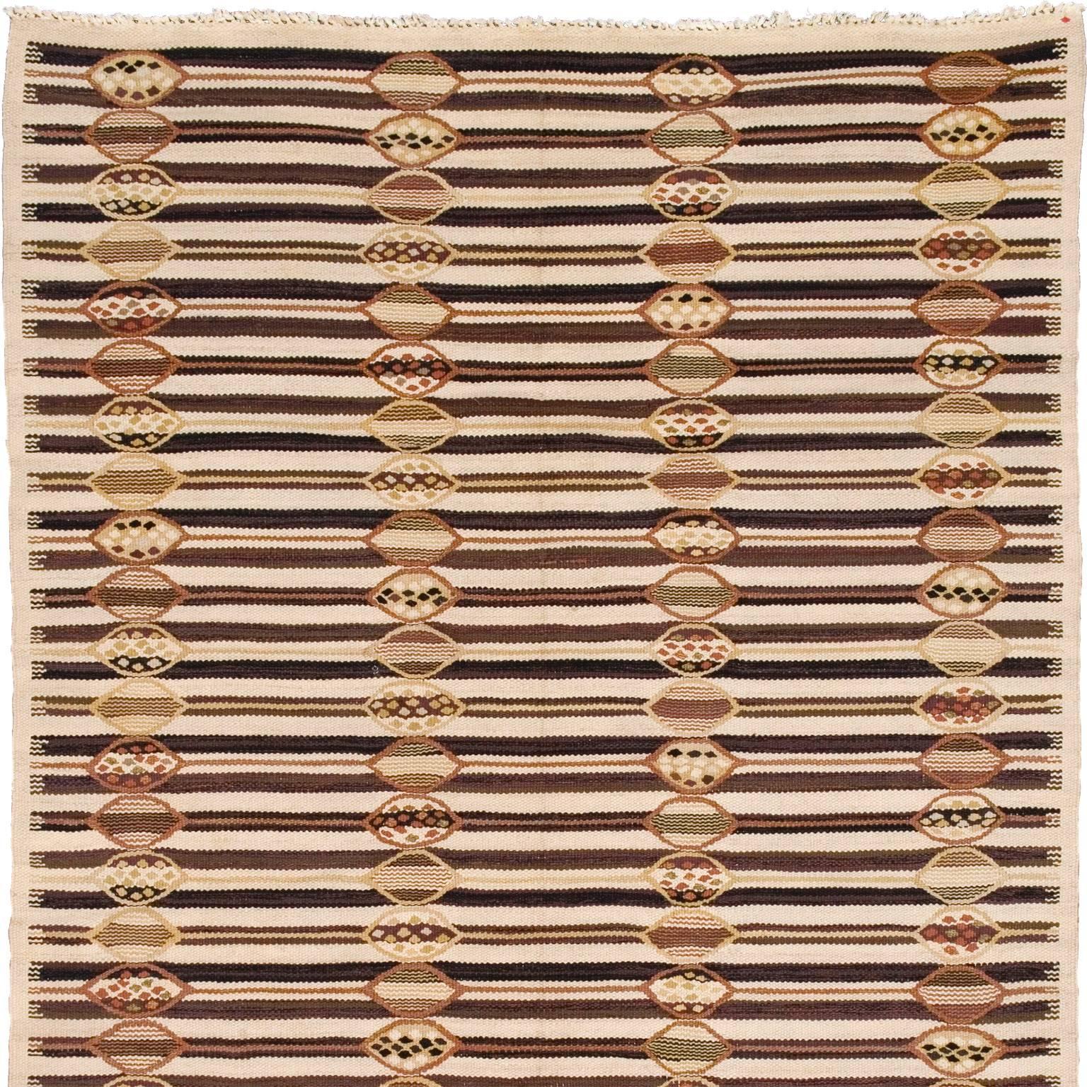 Mid-20th Century Swedish Flat-Weave Carpet In Good Condition In New York, NY