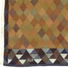 Swedish Flat-Weave Carpet by Kristianstad Lans Hemslöjd, 20th Century