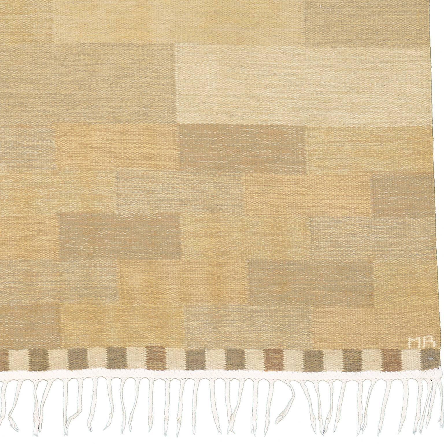Scandinavian Modern Late 20th Century Swedish Flat-Weave Carpet For Sale