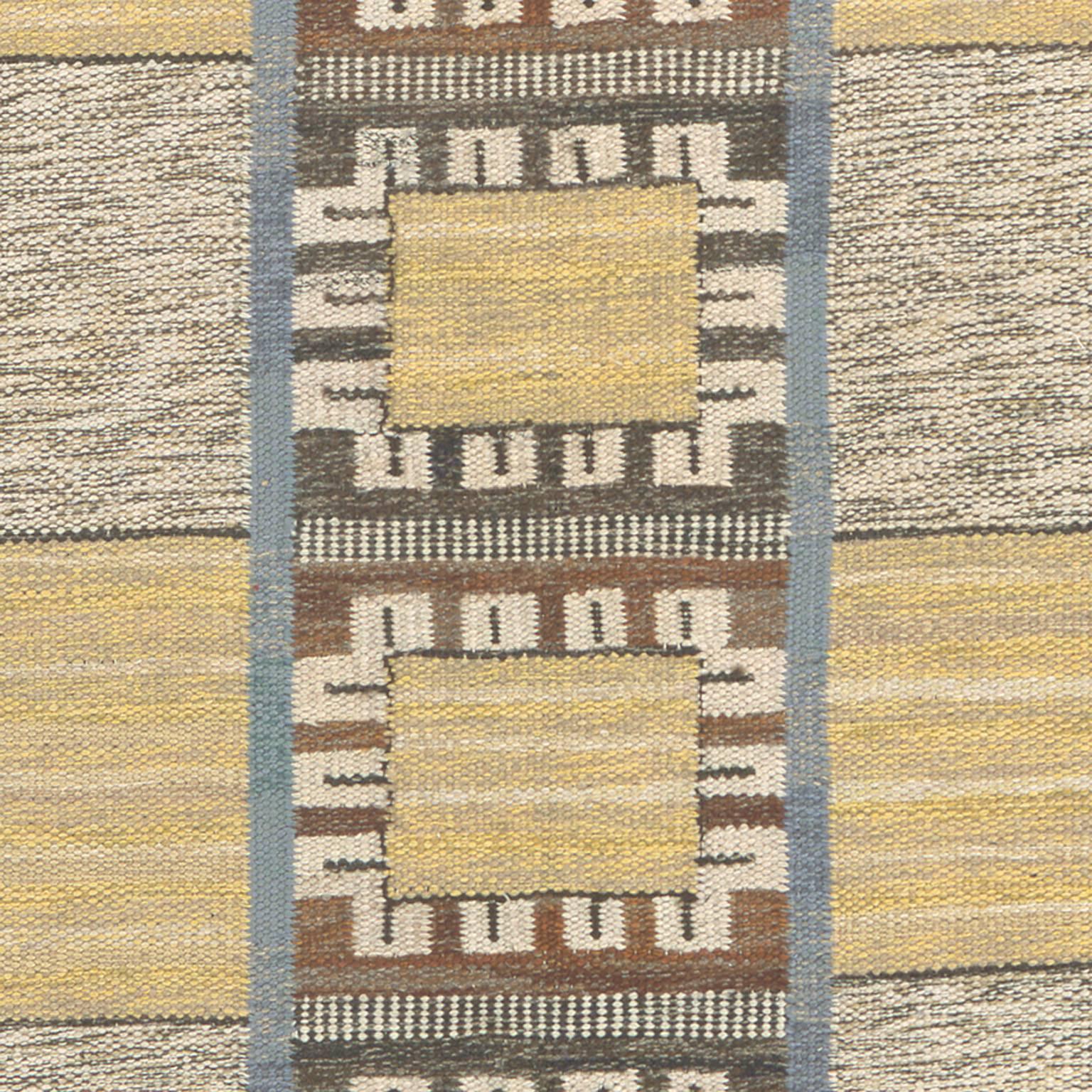Mid-20th Century Swedish Flat Weave Carpet In Good Condition For Sale In New York, NY