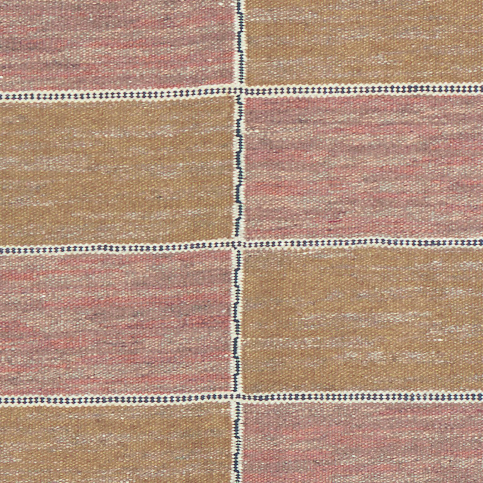 Hand-Woven Mid-20th Century Swedish Flat-Weave Carpet by AB Märta Måås-Fjetterström For Sale