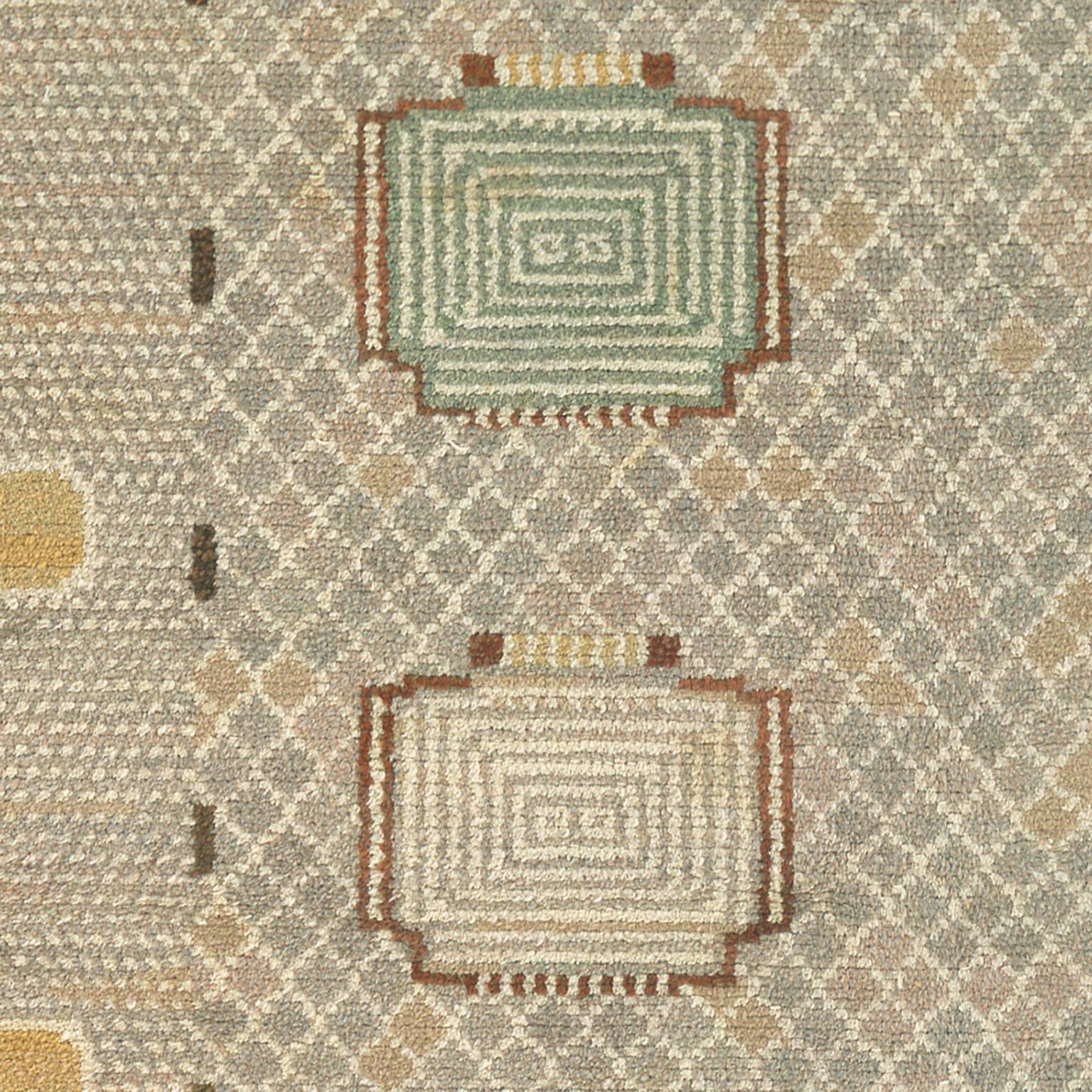 Scandinavian Modern Mid-20th Century Swedish Pile Carpet by AB Märta Måås-Fjetterström  For Sale