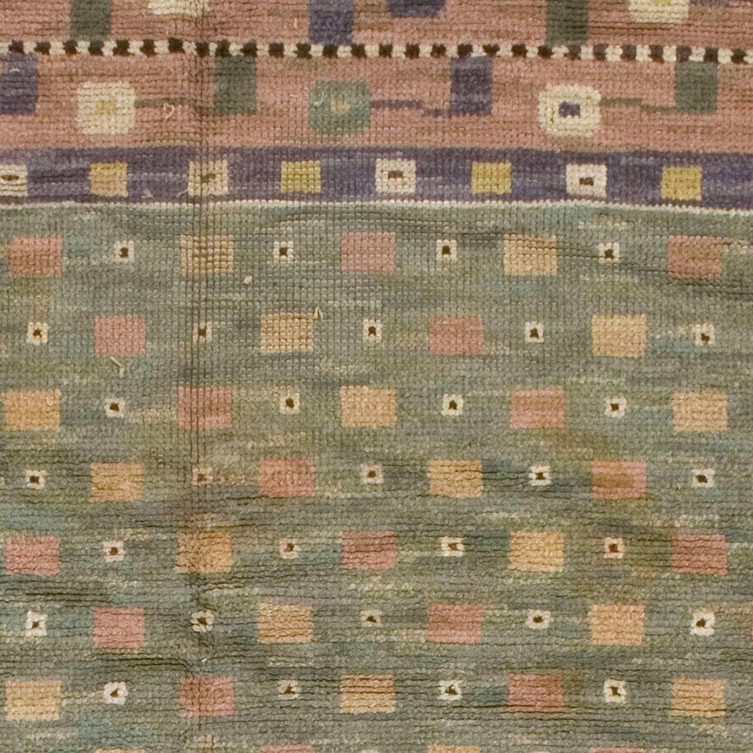 Schwedischer Art-déco-Teppich aus der Mitte des 20. Jahrhunderts im Angebot 1