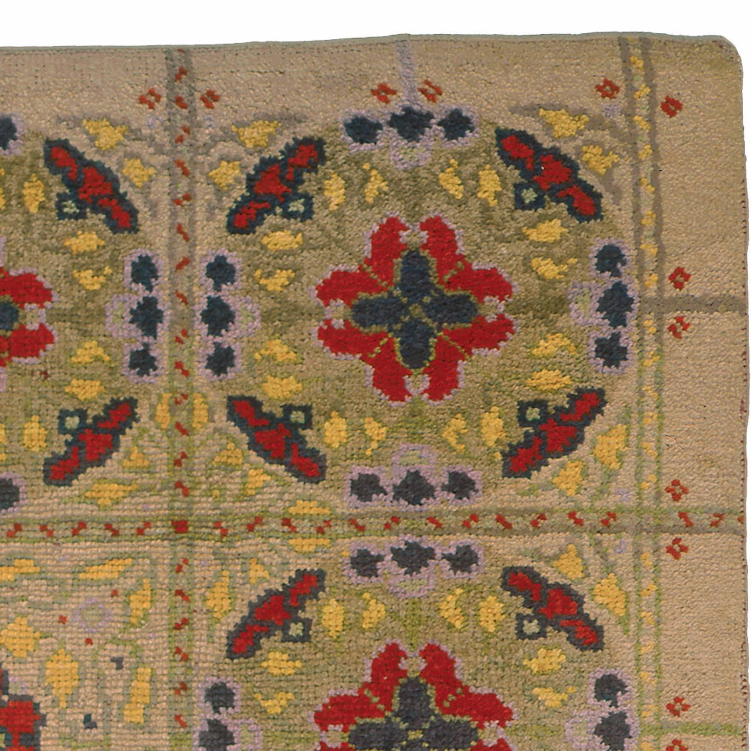 Early 20th century Swedish pile carpet.