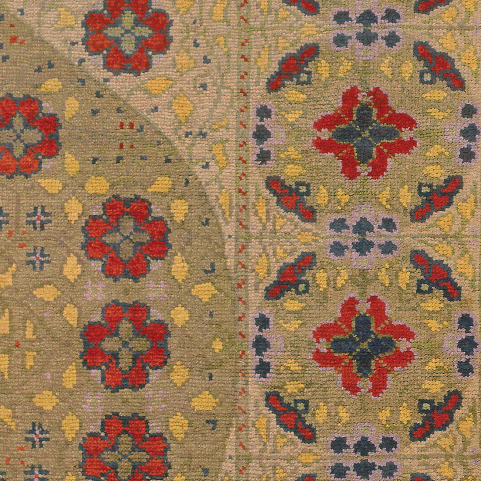 Wool Early 20th Century Swedish Pile Carpet For Sale