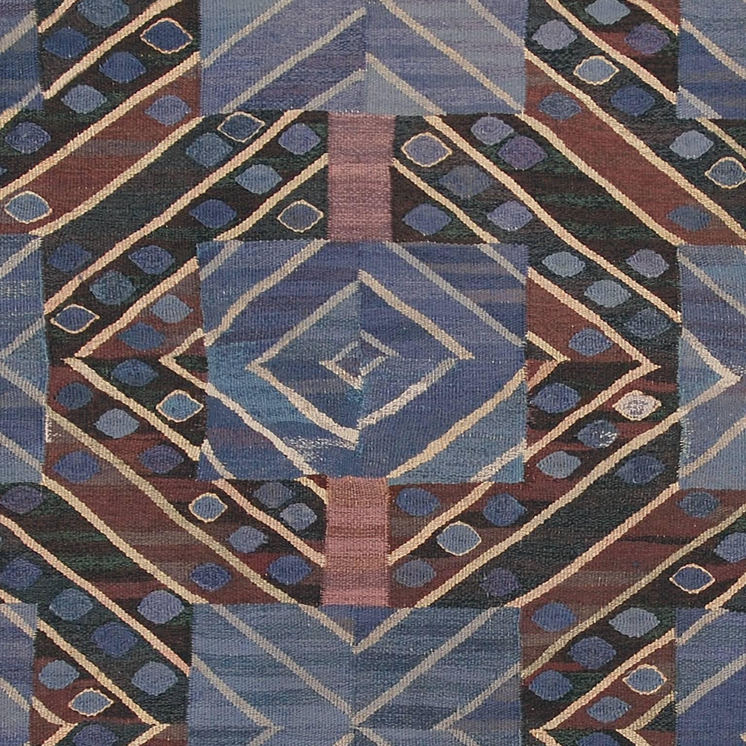 Mid-20th Century Swedish Flat-Weave Carpet 2