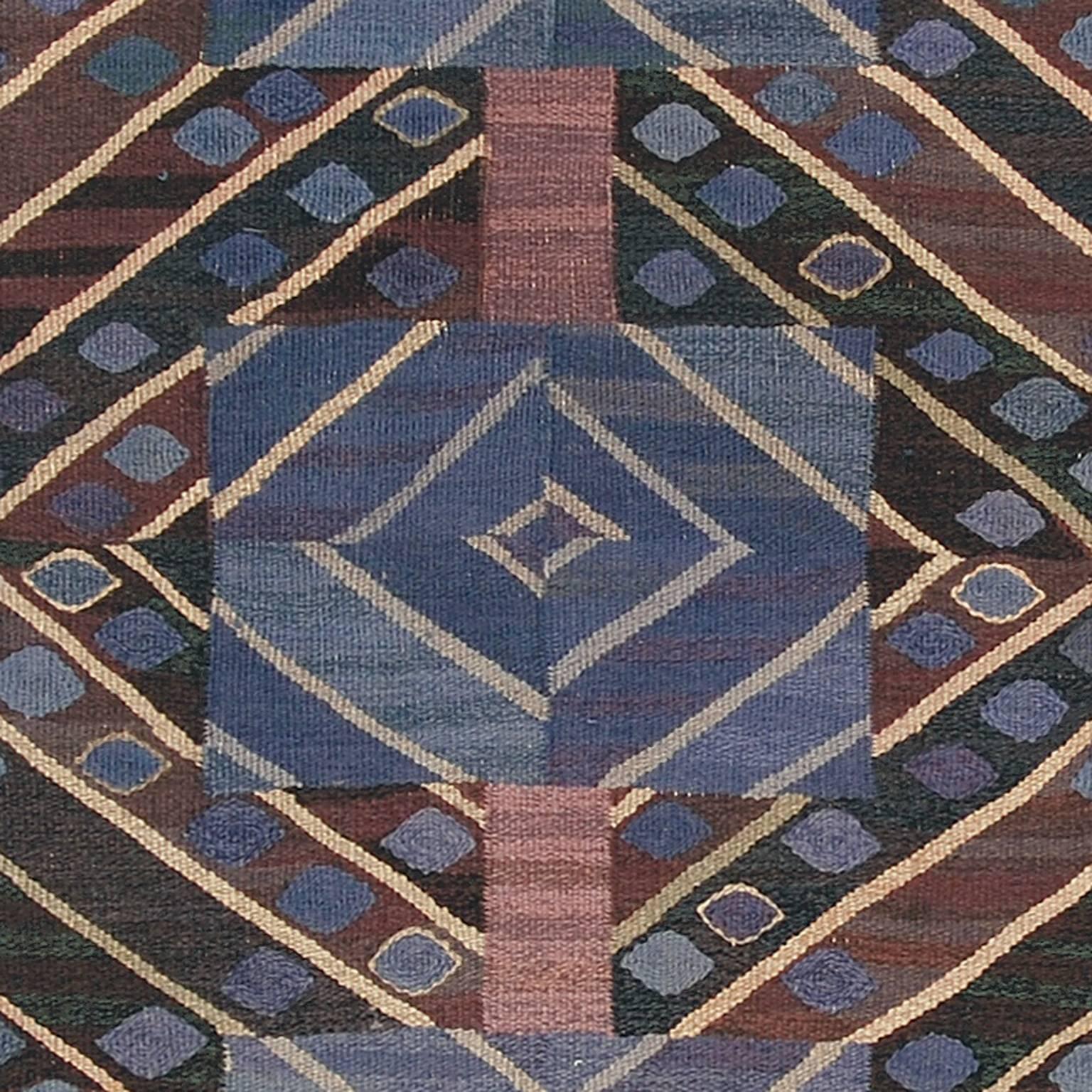 Mid-20th Century Swedish Flat-Weave Carpet 1