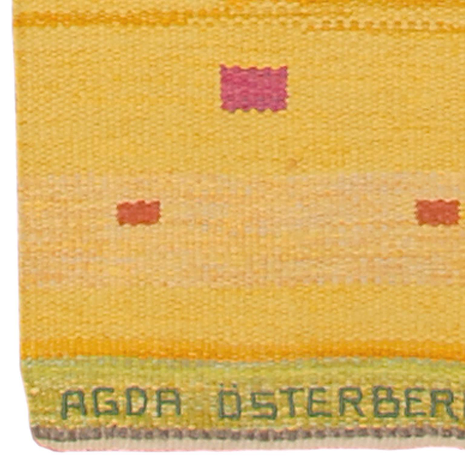 Suédois Tapis suédois à tissage plat du milieu du XXe siècle en vente