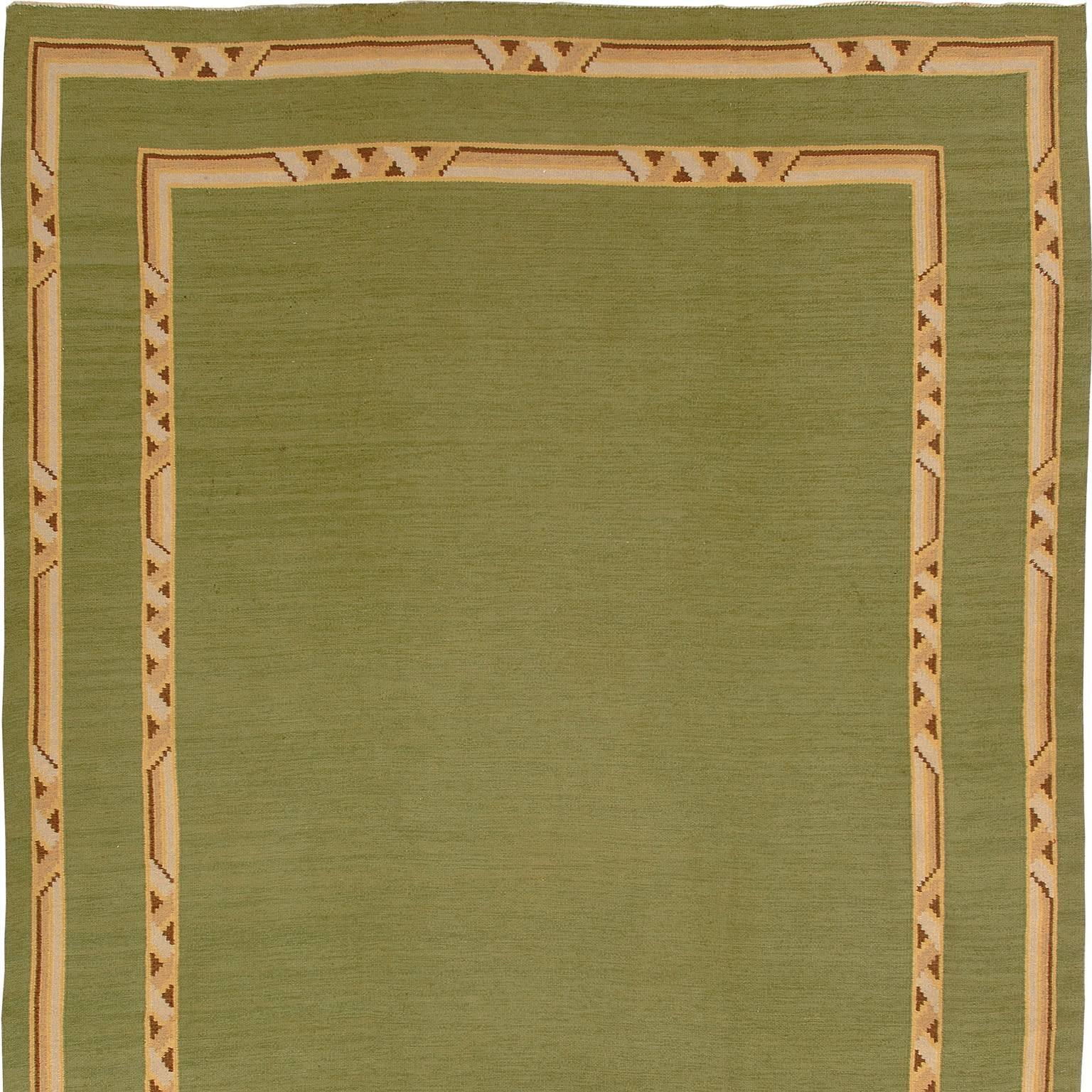 Early 20th Century Swedish Flat-Weave Carpet For Sale 2