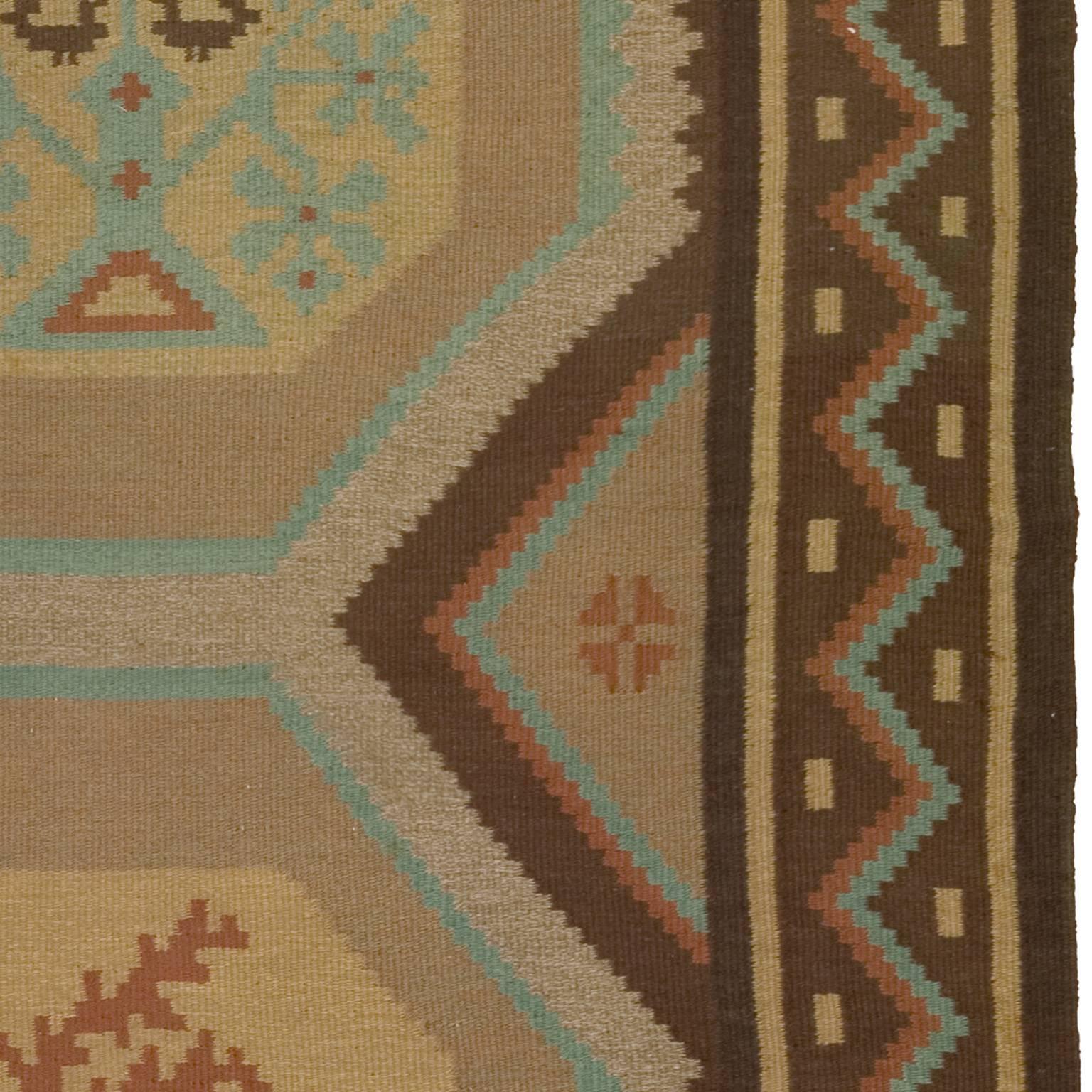 Mid-20th Century Swedish Flat-Weave Carpet For Sale 2