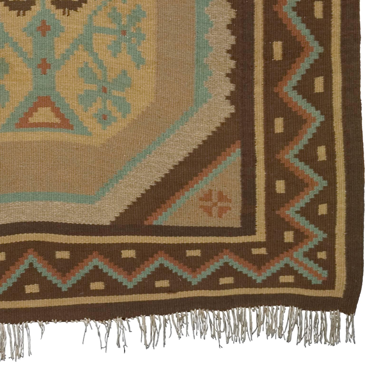 Mid-20th Century Swedish Flat-Weave Carpet For Sale 3