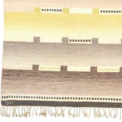 Alfombra sueca de tejido plano de mediados del siglo XX