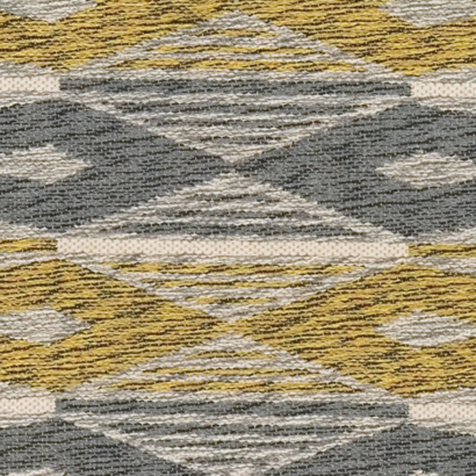 Hand-Woven Mid-20th Century Flat-Weave Carpet