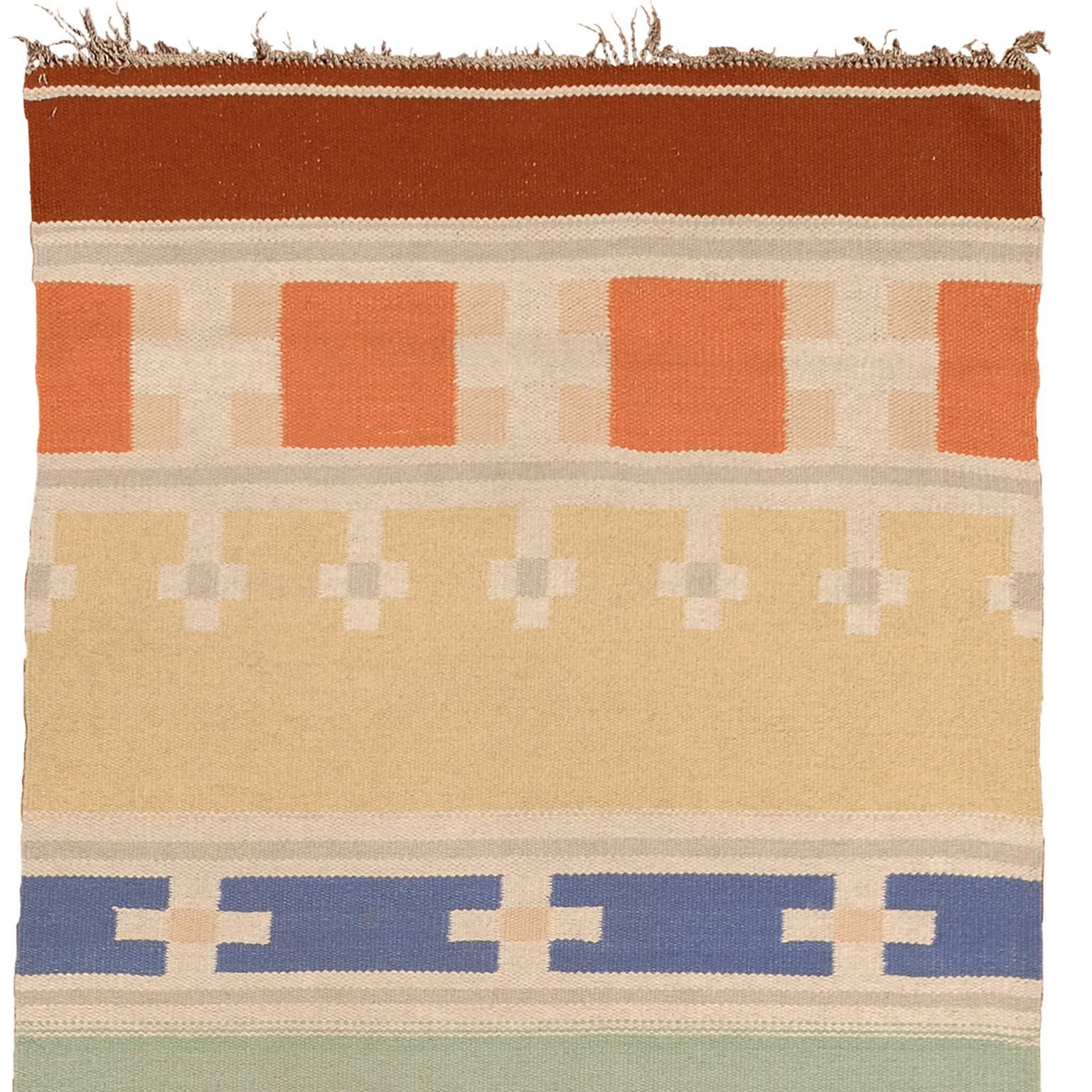 Mid-20th Century Swedish Flat-Weave Carpet For Sale 3