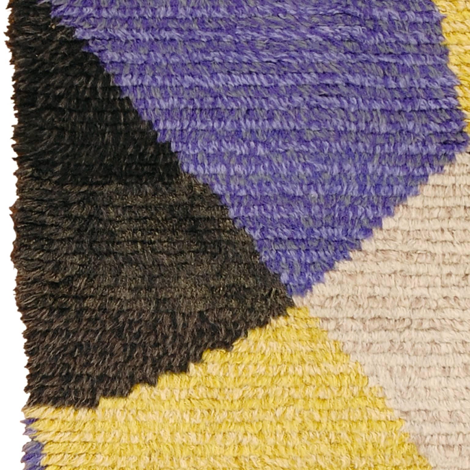 Mid-20th Century Swedish Rya Carpet For Sale 1