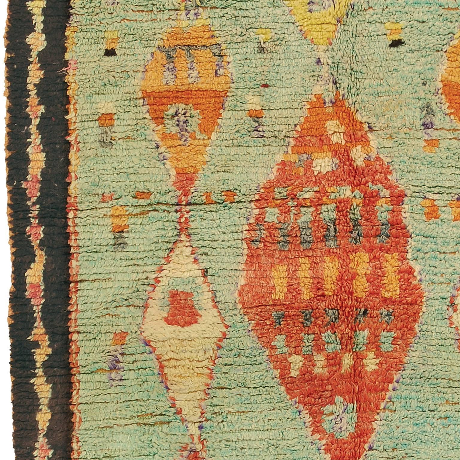 Wool Mid-20th Century Moroccan 'Boujad' Carpet For Sale