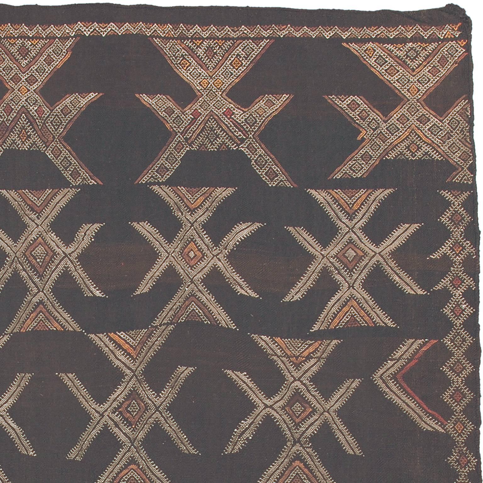 Wool Mid-20th Century Moroccan 'Zaiane' Carpet For Sale