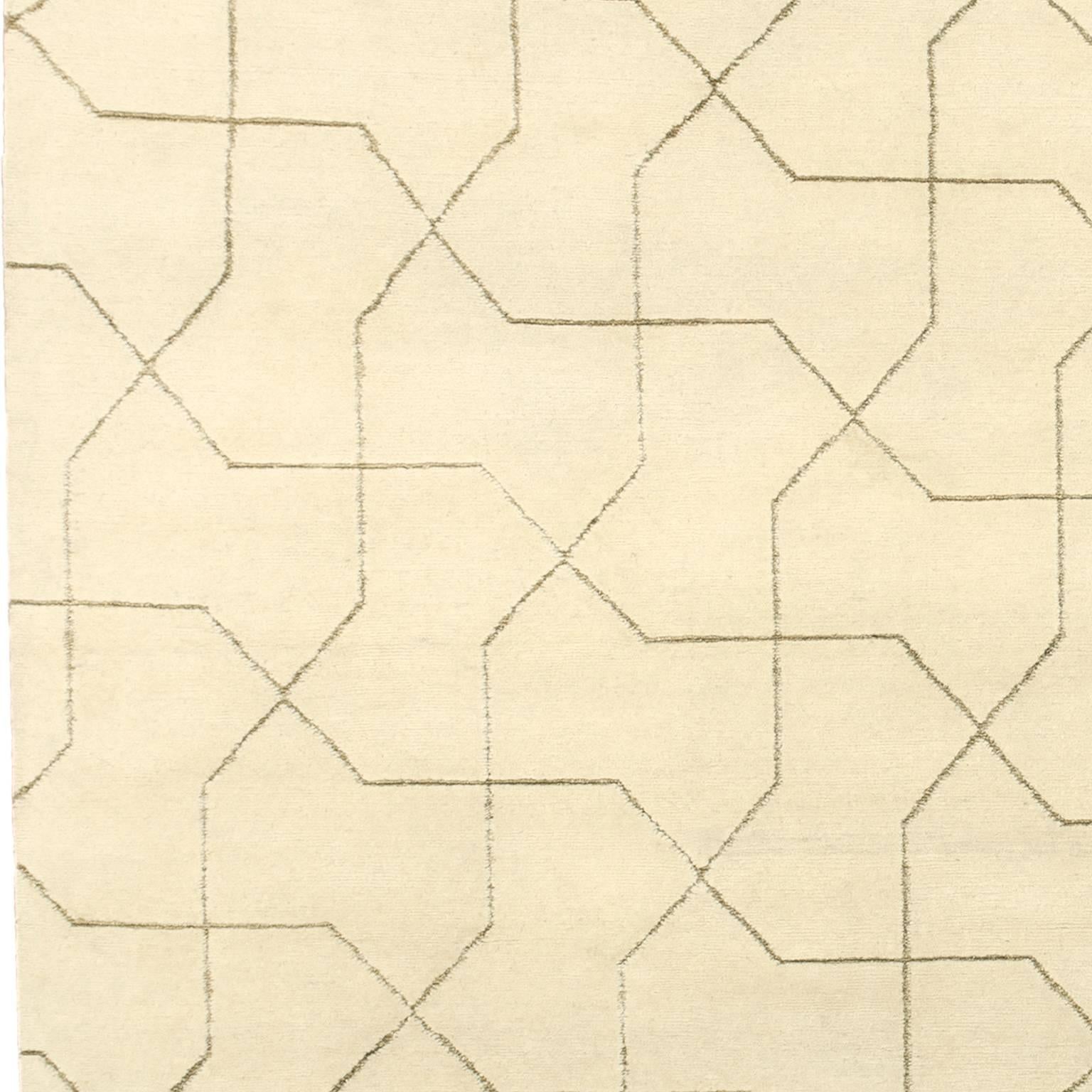 Noué à la main Tapis contemporain en forme de nœud papillon en vente