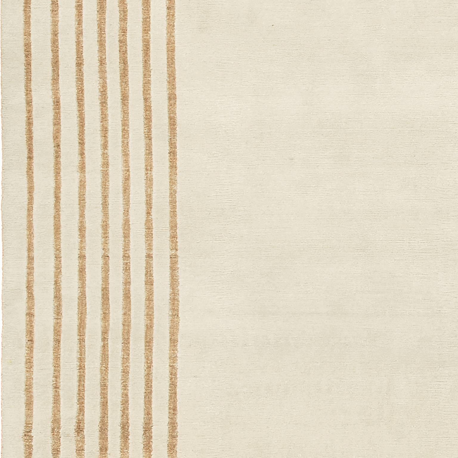 Hand-Woven Contemporary 'Deco Border' Carpet
