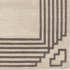 Contemporary 'Deco Border' Carpet
