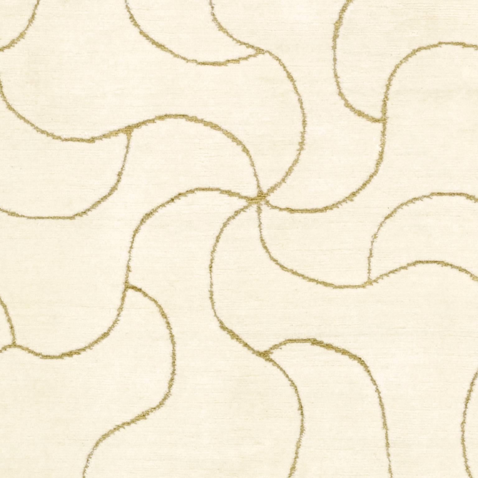 Organico moderno Tappeto 'Fiore' Contemporary in vendita