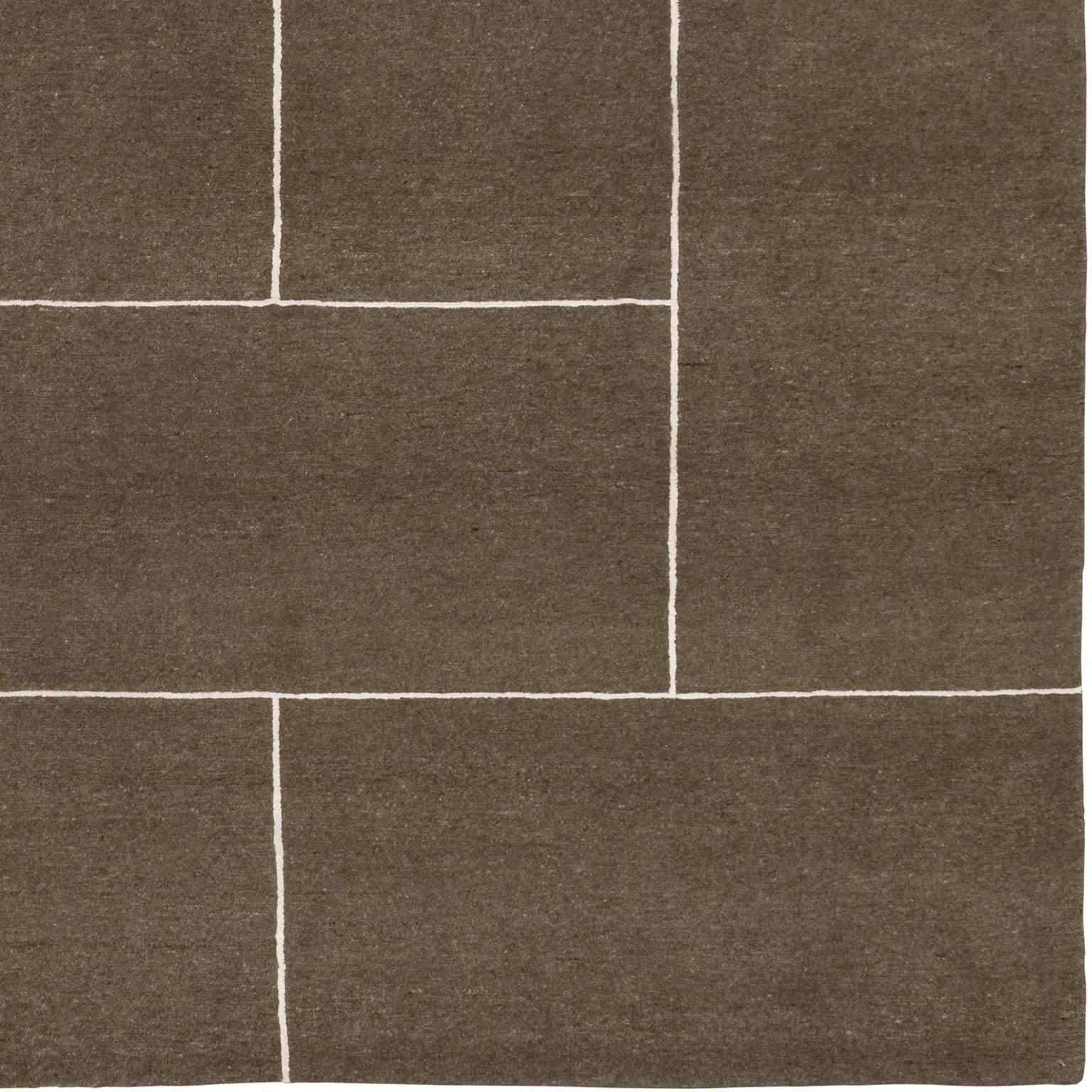 Contemporary 'Tatami' Carpet
Single level, cut pile.
Design: Bleached silk.
Field: Salu wool.