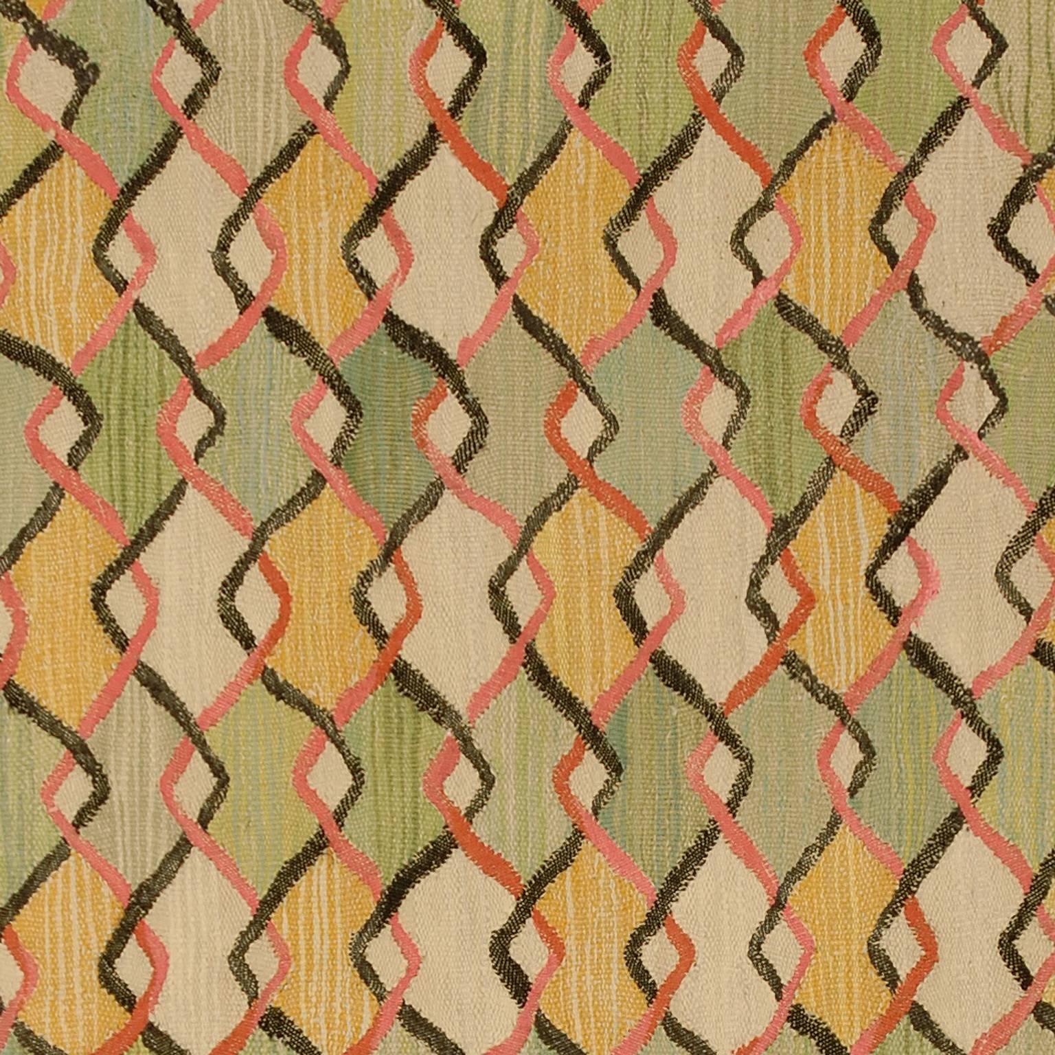 Hand-Woven Swedish Wall Hanging, 1940s For Sale