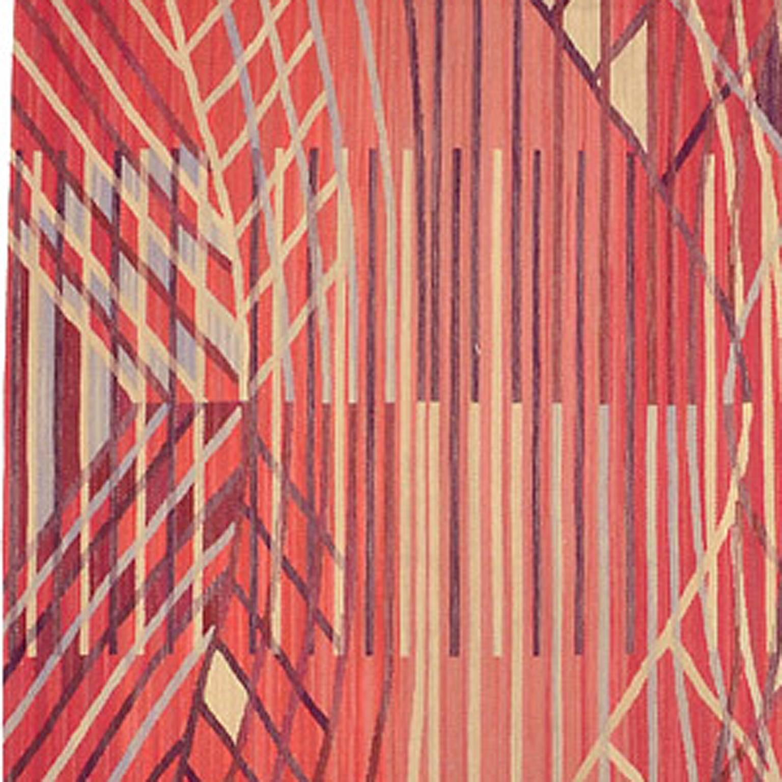 Swedish Flat-Weave Wall Hanging by Barbro Nilsson, AB Märta Måås-fjetterström In Good Condition For Sale In New York, NY