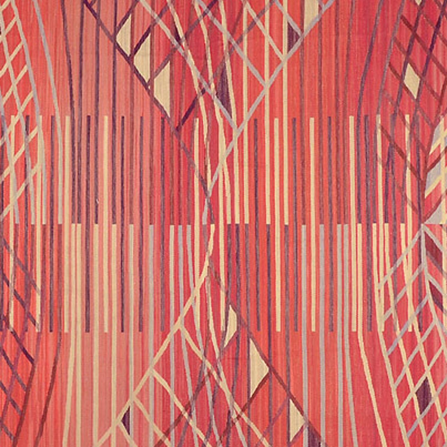 Hand-Woven Swedish Flat-Weave Wall Hanging by Barbro Nilsson, AB Märta Måås-fjetterström For Sale