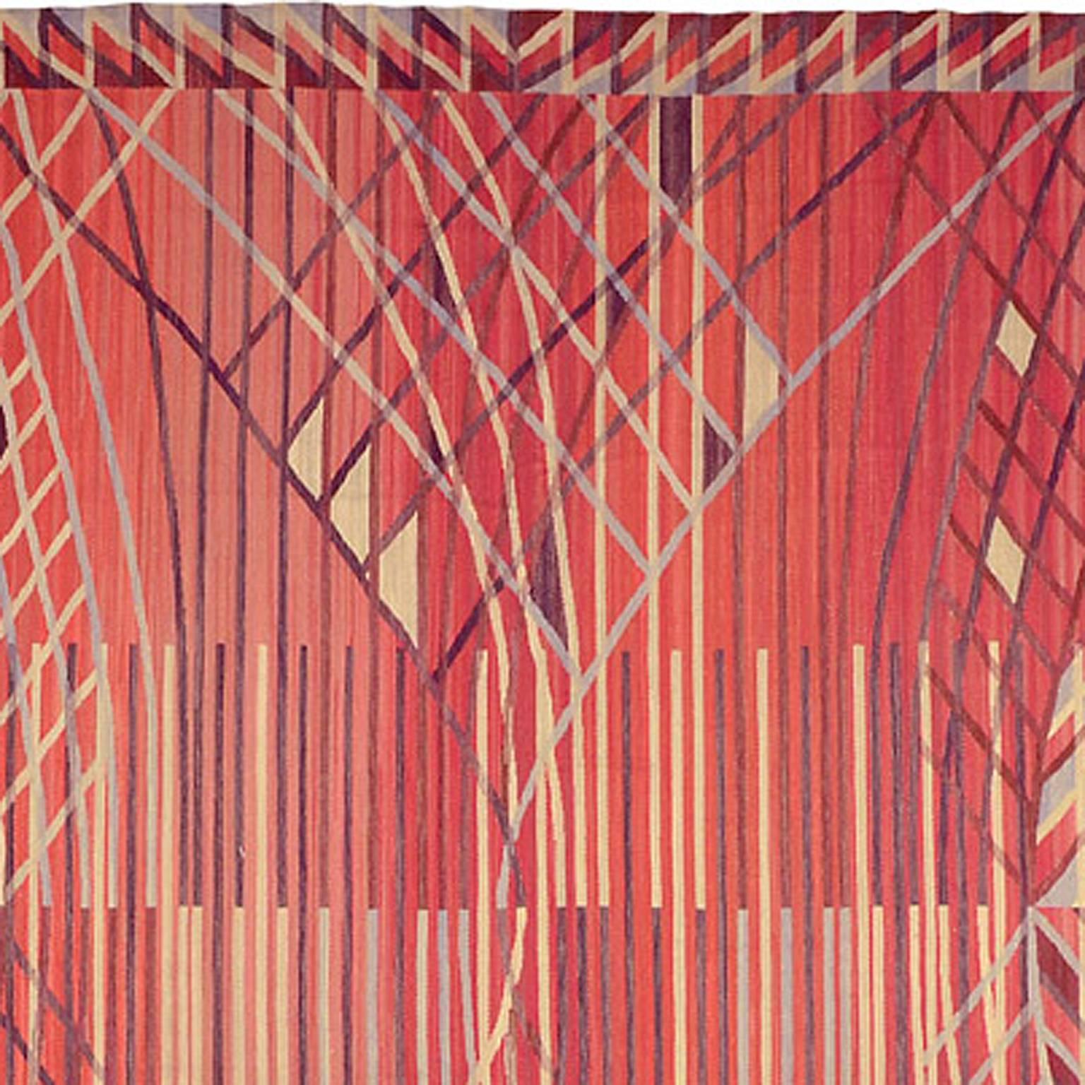 Schwedisches Flachgewebe-Wandbehang von Barbro Nilsson, AB Mrta Ms-fjetterstrm (20. Jahrhundert) im Angebot