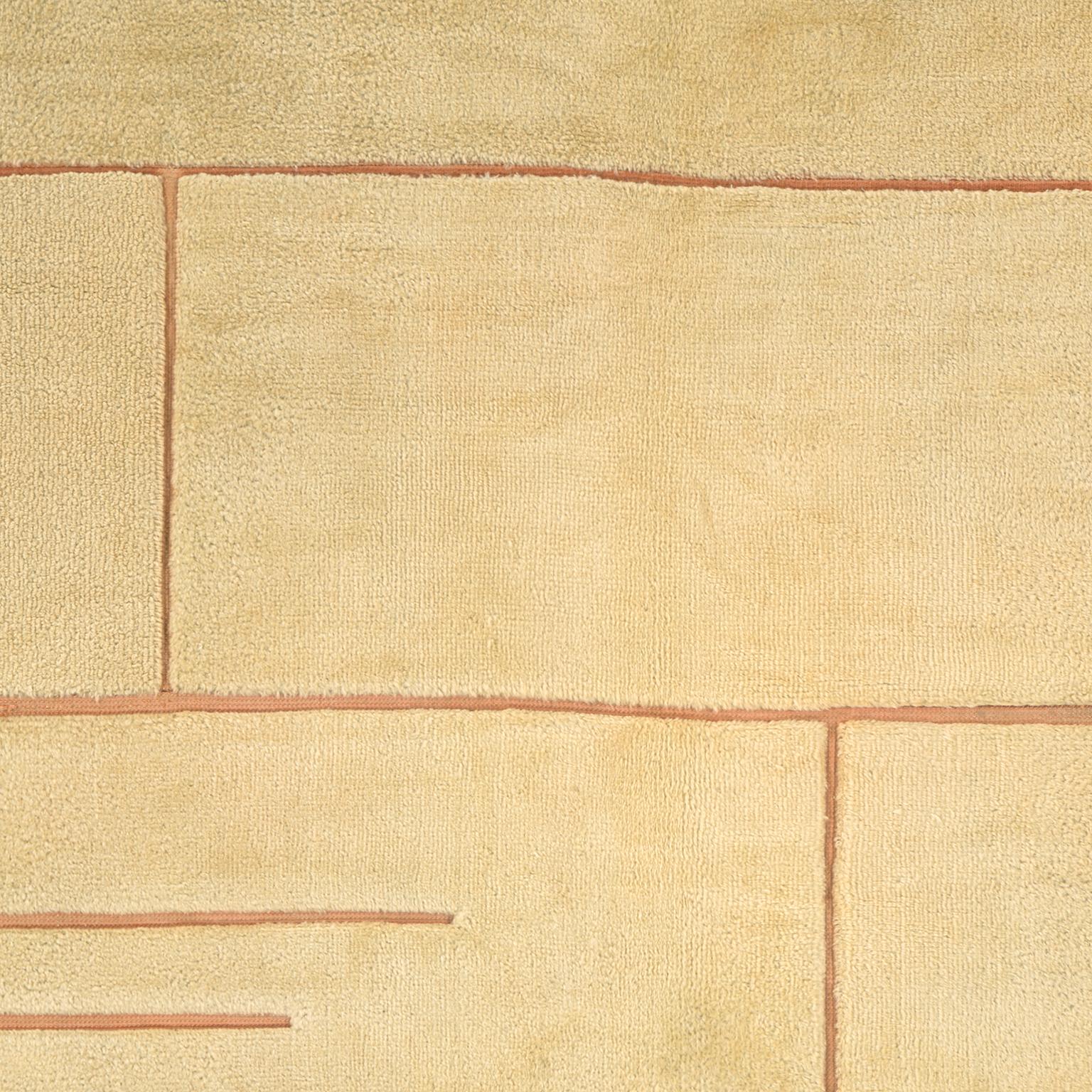 Hand-Knotted Early 20th Century French Savonnerie Art Deco Rug For Sale