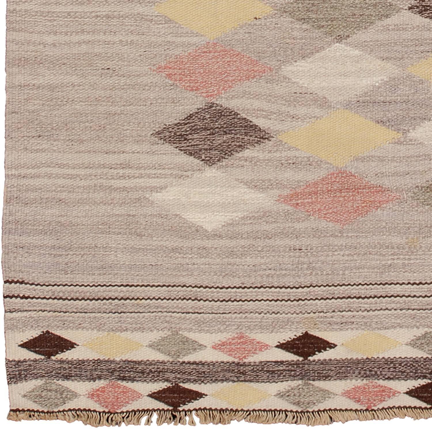 20th century Swedish Flat-weave carpet.