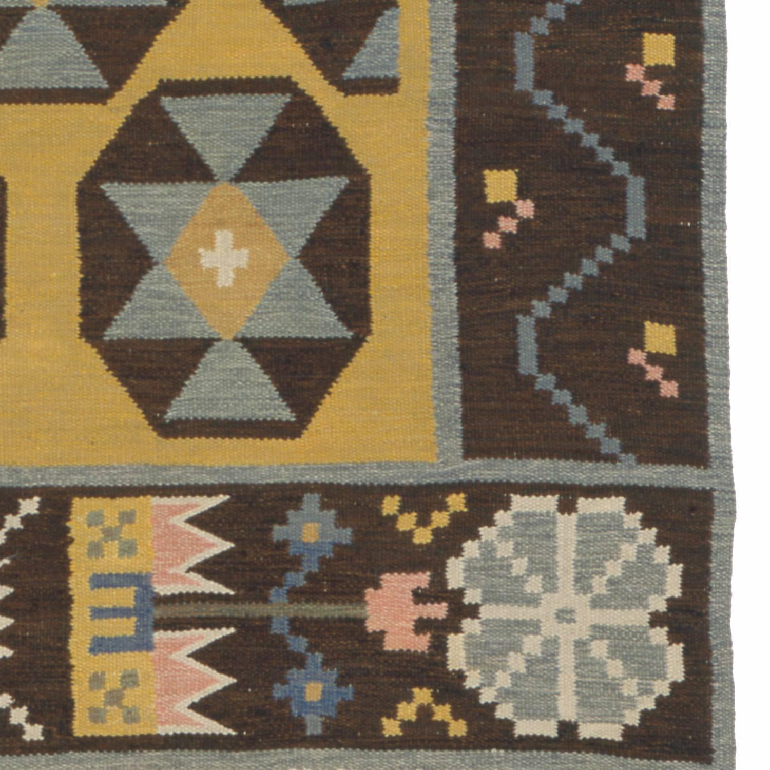 20th century Swedish flat-weave carpet.