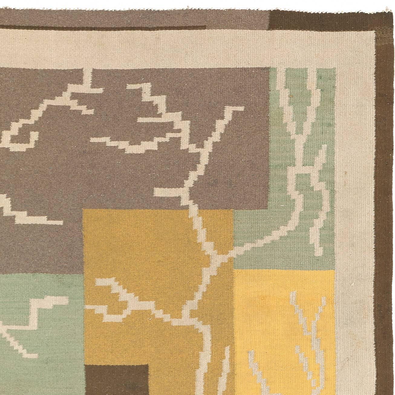 Mid-20th century finnish flat-weave carpet.