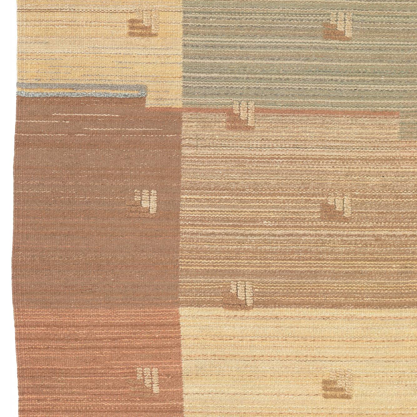 Early-20th century Finnish flat-weave carpet.