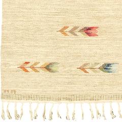 Tappeto svedese a trama piatta del XX secolo di Marta Afzelius