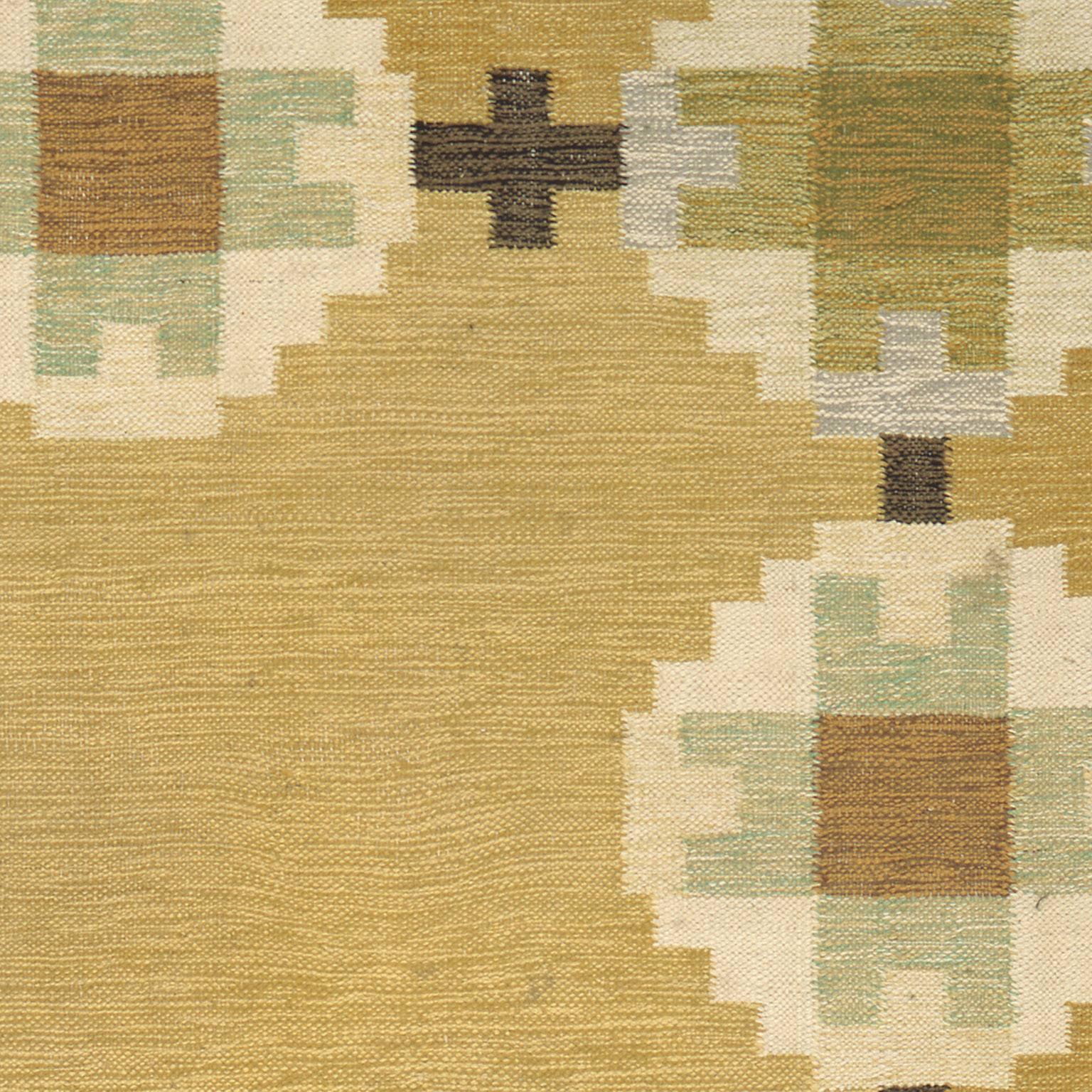 Mid 20th Century Swedish Flat-Weave Carpet In Good Condition For Sale In New York, NY