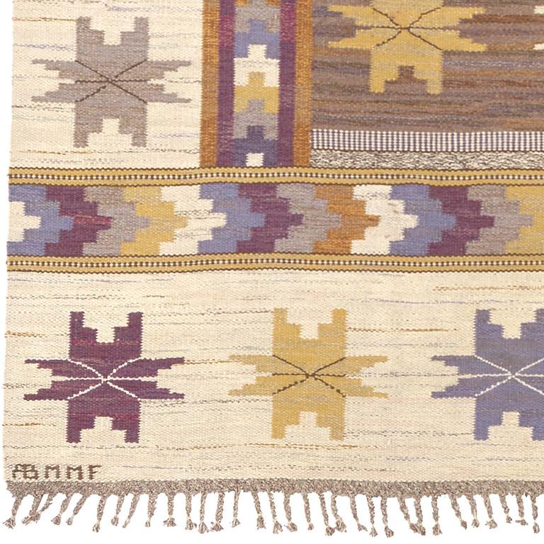 Vintage Swedish carpet, initialed ‘AB MMF’ (Marta Maas-Fjetterström).