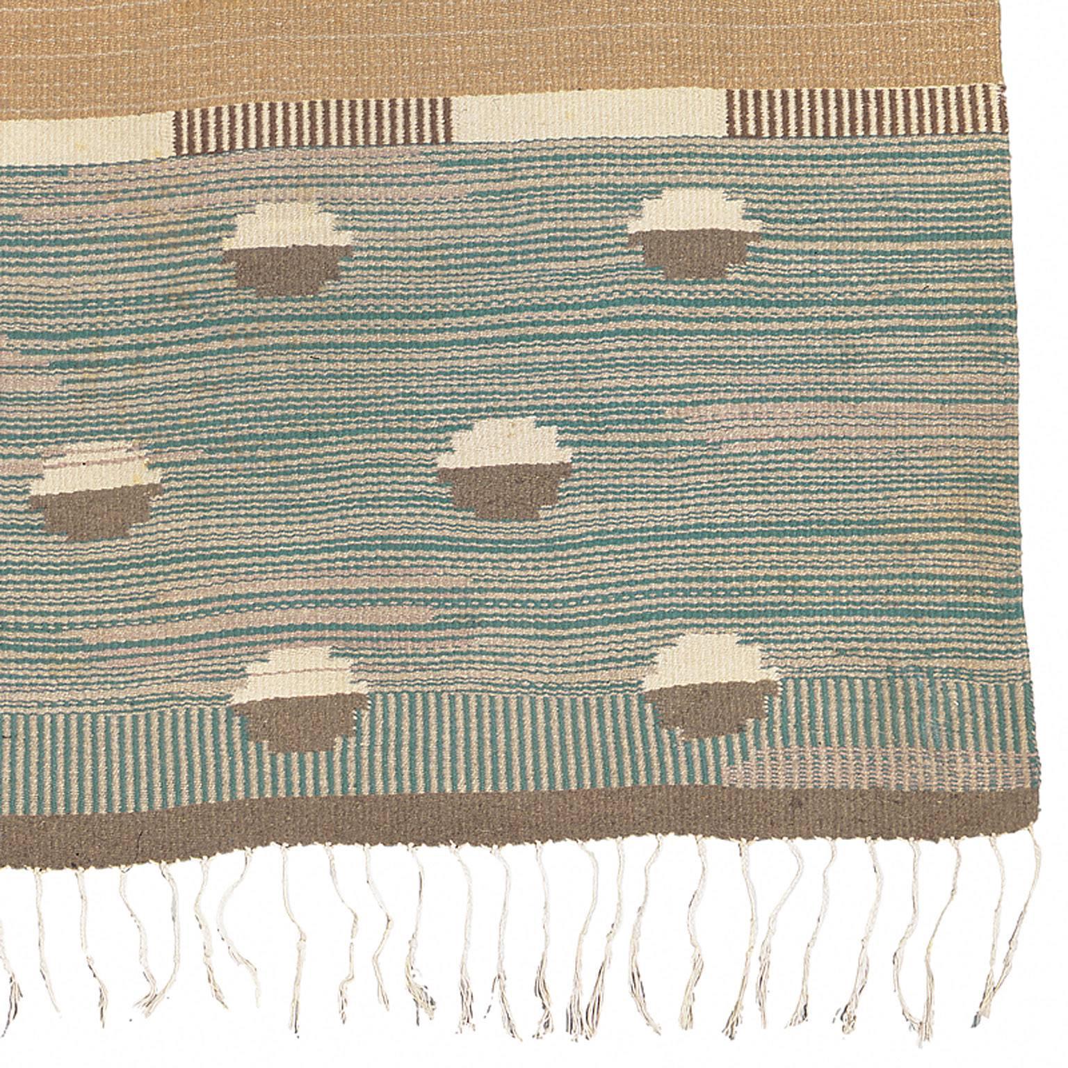 Finnish flat-weave.
Attributed: GS (Greta Skogster).
Handwoven