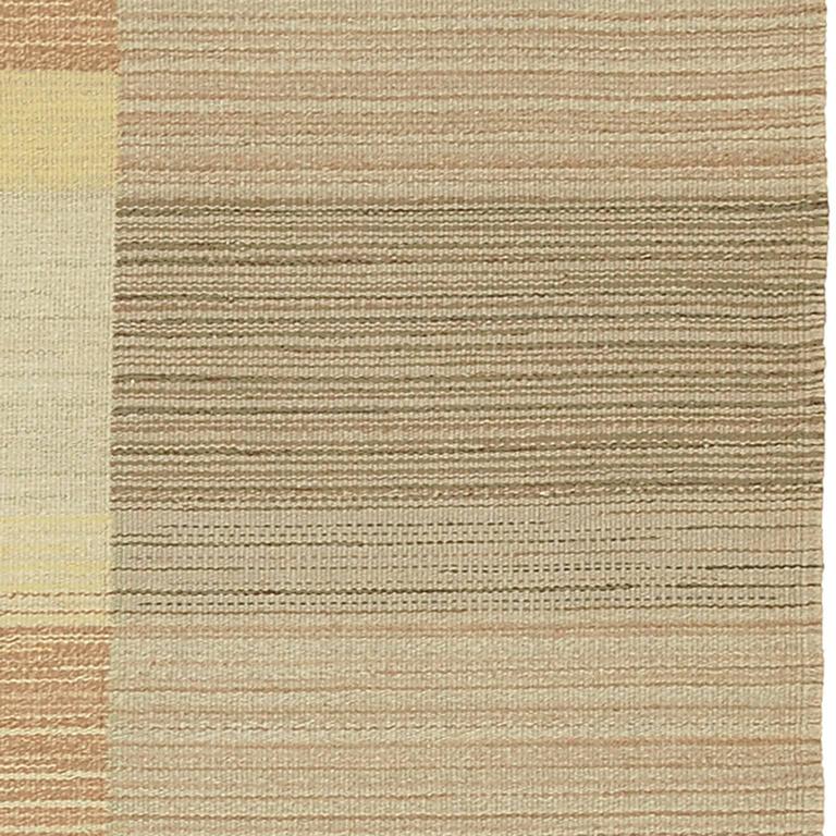Scandinavian Modern Mid-20th Century Finnish Flat Weave Carpet by Greta Skogster-Lehtinen For Sale