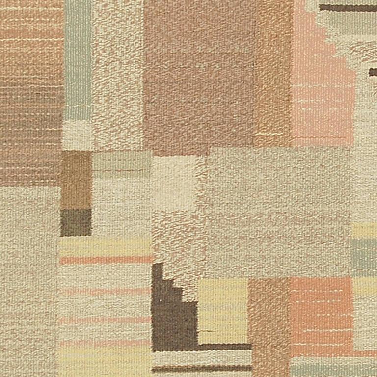 Swedish Mid-20th Century Finnish Flat Weave Carpet by Greta Skogster-Lehtinen For Sale