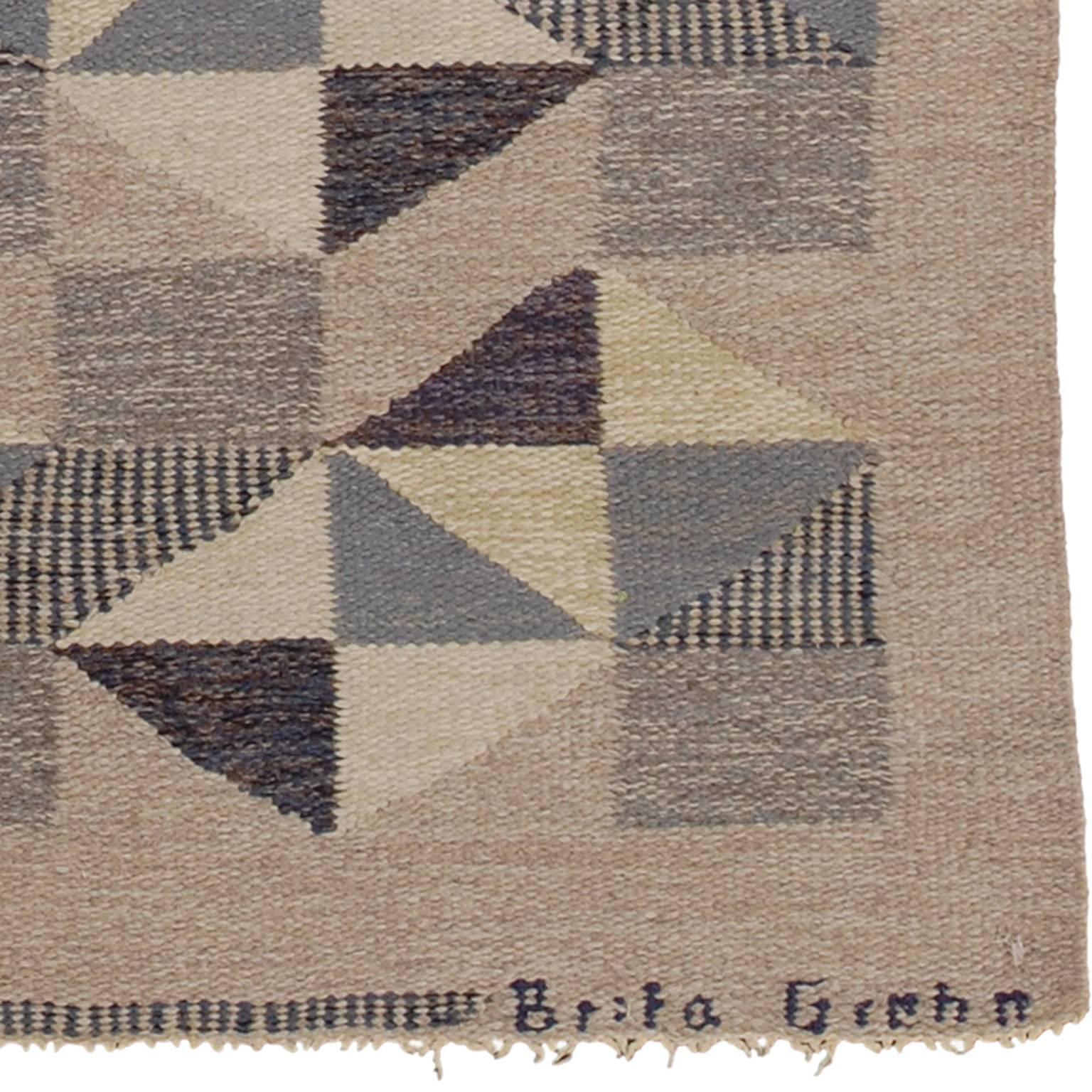 20th Century Swedish Flat-Weave Carpet In Good Condition For Sale In New York, NY