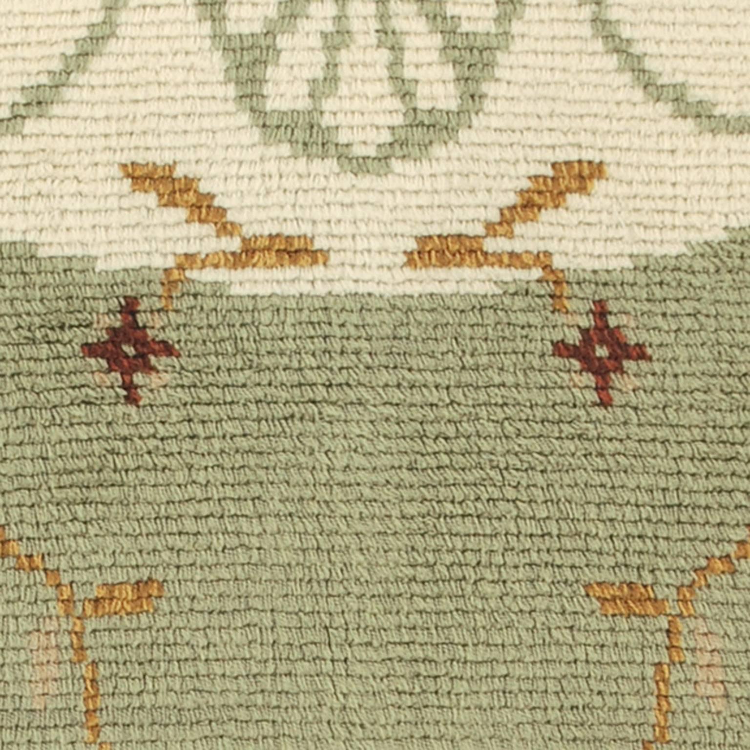 Hand-Woven 20th Century Swedish Rya Carpet For Sale