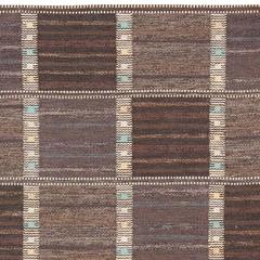 Mid-20th Century Swedish Flat Weave Carpet, "FALURUTAN, MÖRK"
