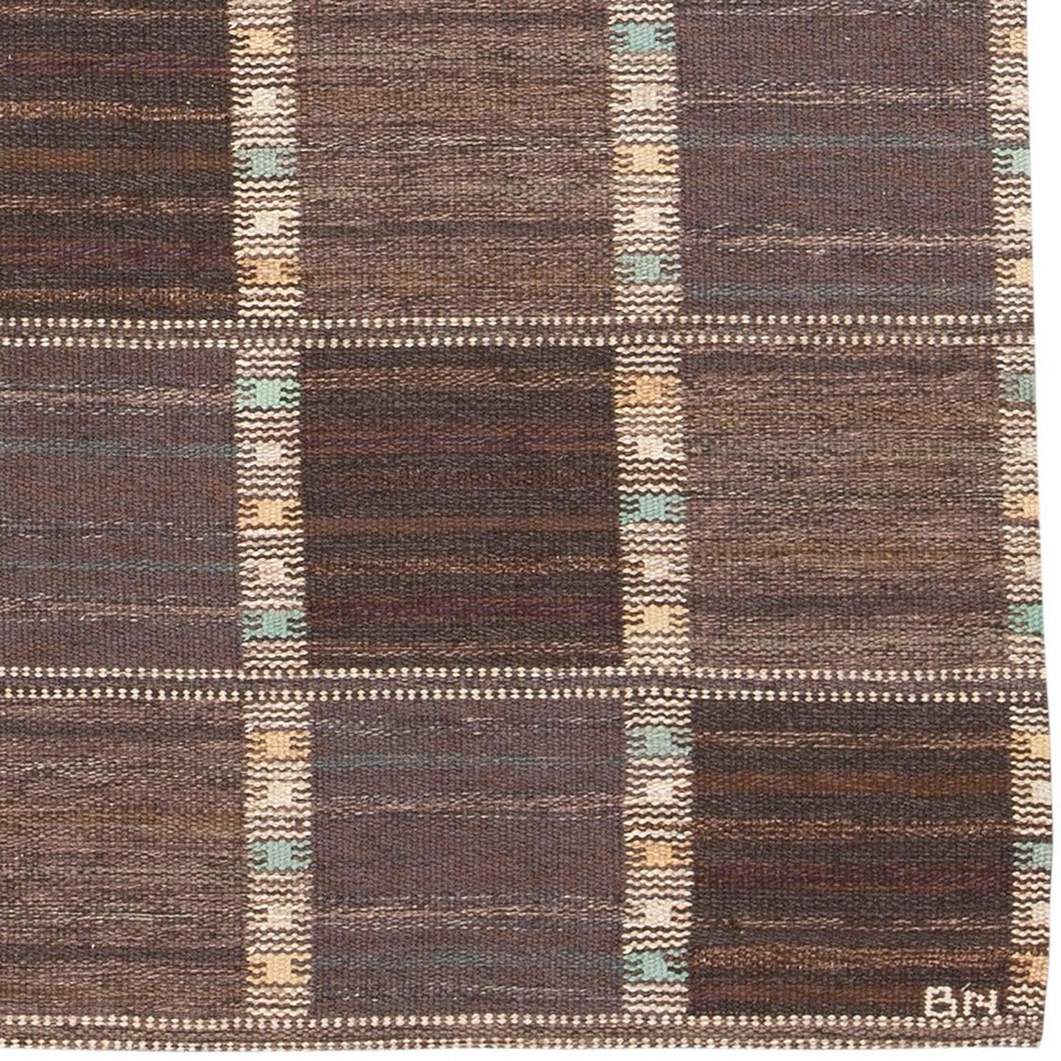 Mid-20th Century Swedish Flat Weave Carpet, 