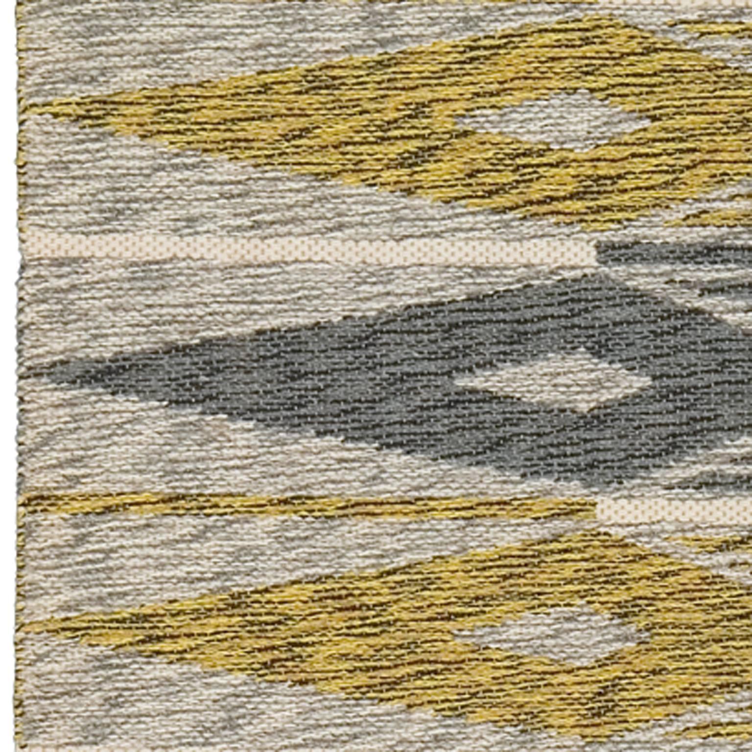 Wool Mid-20th Century Flat-Weave Carpet
