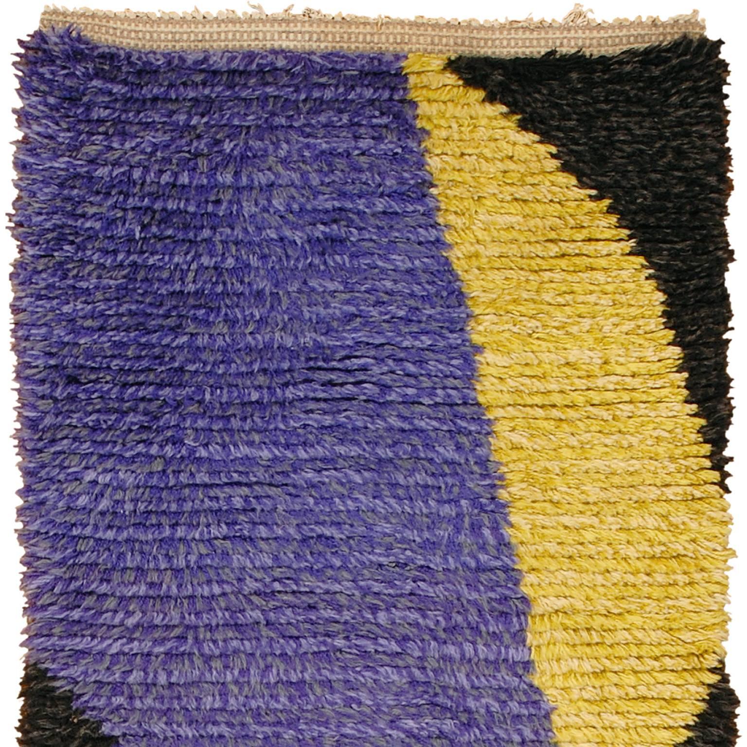 Mid-20th century Swedish rya carpet.