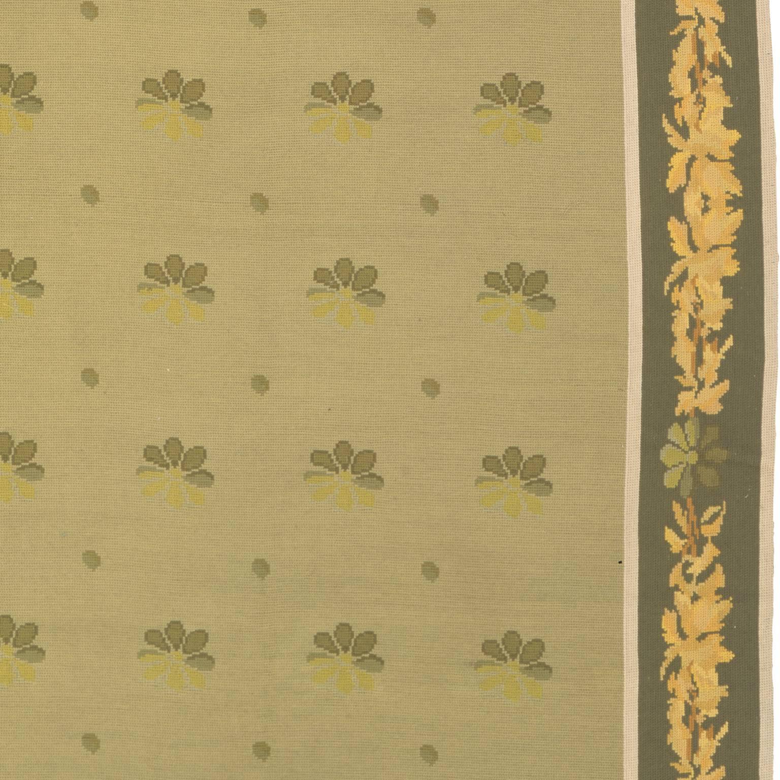 Hand-Woven Arraiolos Carpet, 1940 For Sale